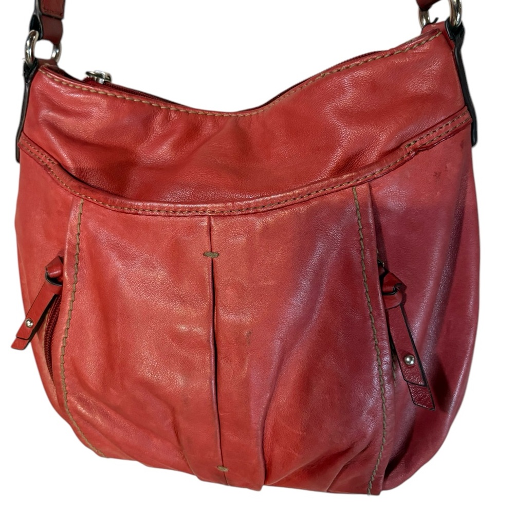 Tignanello Crossbody Or Shoulder Bag Leather Reddish